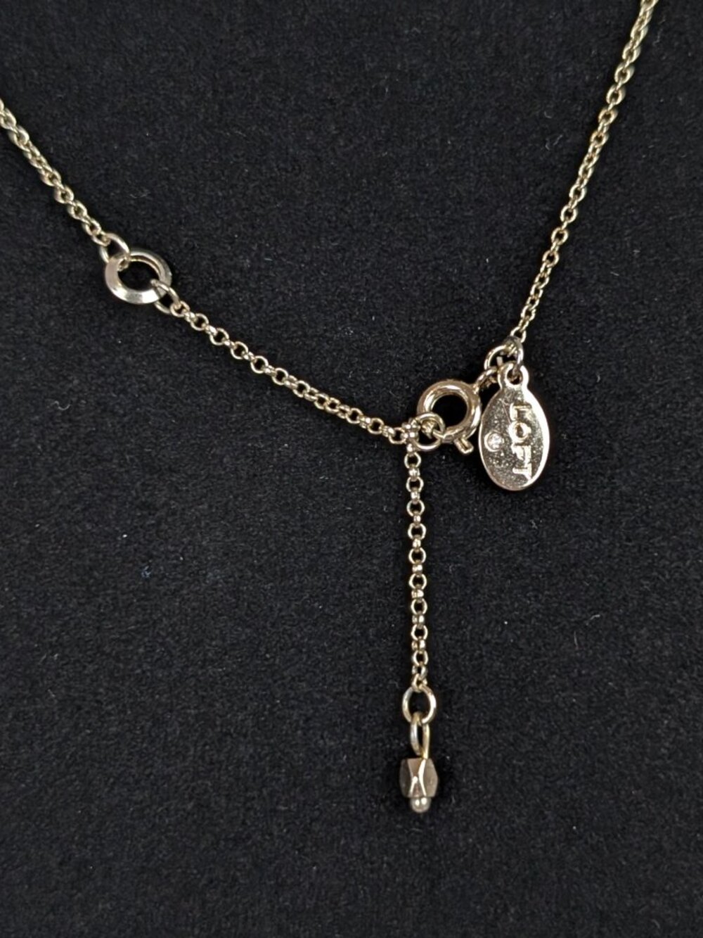 (2/$20) LOFT White Rhinestone Pendant Necklace - Picture 4 of 5